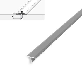 Aliumininis grindų profilis HESORA H 22T D2, 1,3 x 0.9 x 250 cm, universalus, lankstus, mat.sidabro spalvos, kilmės šalis ES