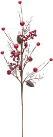 Dekoratyvinė šakelė, su uogomis, 20 x 5 x 54 cm