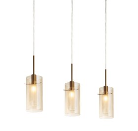 Pakabinamas šviestuvas SEARCHLIGHT Duo 3, E14, 3x60W, AXPxG 130x13x71 cm, bronzos sp., 3303-3CP