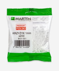Plytelių kryželiai MARTEN, 1 mm, 200 vnt.