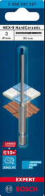 Grąžtas plytelėms BOSCH HEX-9 Hard Ceramic, 3 x 90 mm