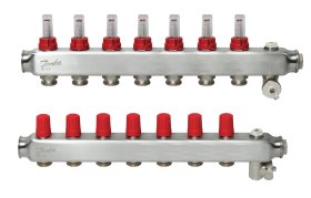 Grindinio šildymo kolektorius DANFOSS SSM-7F, 1", reguliuojamas, plieninis, 088U0757