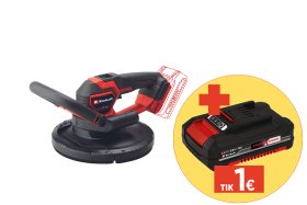 Akumuliatorinis glaisto šlifuoklis EINHELL TP-DWS 18/225 Li BL Solo, 18 V, bešepetėlis variklis, šlifavimo disko skersmuo 225 mm, be akumuliatorių ir kroviklio