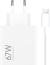 Telefono įkroviklis XIAOMI, 67W, HyperCharge Combo, Type-A jungtis, EU, baltos sp., BHR9465EU