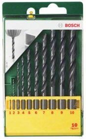Grąžtų metalui rinkinys BOSCH HSS-R, 10 vnt.