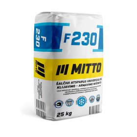 Armavimo ir klijavimo mišinys MITTO F230, putų polistirenui ir akmens vatai, darbui žemose temperatūrose, 25 kg
