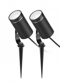 Išmanusis lauko šviestuvų rinkinys DELTACO, Smart Home SH-GLK01, LED 8W, RGB + švelni balta, išmanus adapteris, 2m ilgintuvas, 2 vnt.