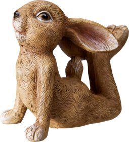 Velykinė dekoracija Triušis, užsiimantis joga, 14 cm