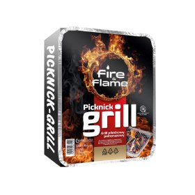 Vienkartinis grilis FIRE AND FLAME, su briketais