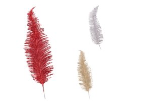Dekoratyvinė blizganti palmės šakelė, įv. spalvų, aukštis 38 cm