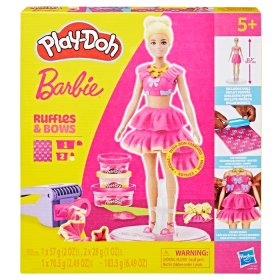 Plastilino žaidimų rinkinys PLAY-DOH Barbie, „Raukinukai ir kaspinėliai“