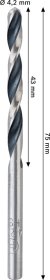 Grąžtas metalui BOSCH HSS (PointTeQ), cilindrinis kotas, 4,2 mm, 1 vnt.