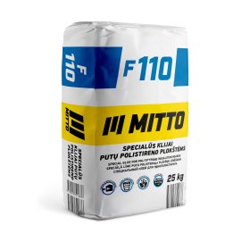 Klijavimo mišinys MITTO F110, putų polistirenui, 25 kg