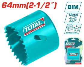 Gręžimo karūnėlė TOTAL, HSS M3 Bi-metal, 4-6 TPI, 64 mm, TAC410641