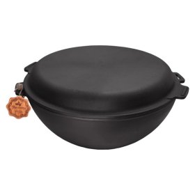 Ketaus KAZANAS WOK, su ketaus dangčiu - keptuve, 8l