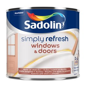 Langų ir durų dažai SADOLIN Simply Refresh Doors&Windows, 2,5 l, BW bazė, balti, pusiau matiniai
