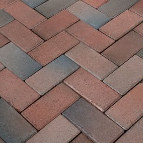 Klinkerinė trinkelė WIENERBERGER Rotblaubunt Normal, matmenys 200 x 100 x 45, 1 m² - 48 vnt, 34572010