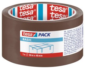 Pakavimo juosta TESA Basic, 48 mm x 50 m, rudos sp.