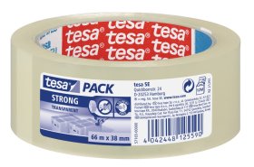 Pakavimo juosta TESA Strong, 38 mm x 66 m, skaidri