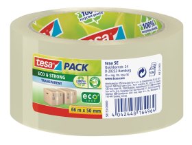 Pakavimo juosta TESA Ecologo, 50 mm x 66 m, skaidri