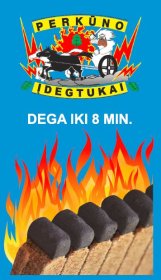 Įdegtukai PERKŪNO 20 vnt., dega iki 8 min.