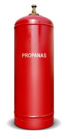 Dujų balionas buičiai, 50 l, keitimo tara, raudonas