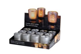 Stiklinė žvakidė, 7 x 8 cm