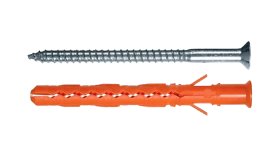 Nailoninis kaištis MUNGO, MB-ST 10 x 300 mm, su įsukamu sraigtu, 25 vnt.