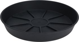 Plastikinė lėkštutė, antracito sp., skersmuo 18 cm