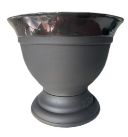 Plastikinis kapų vazonas (304), grafito sp., vazono skersmuo 40 cm.