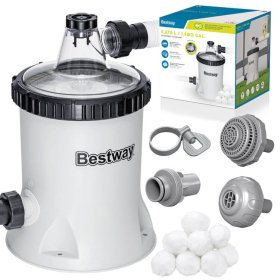 Baseino filtro pompa BESTWAY, naudojimui su polisferiniais rutuliais, 220-240V, 86W, 5678 l/val., 58870