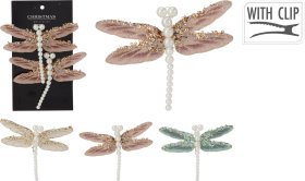 Kalėdinė dekoracija Laumžirgis, su segtuku, 3 skirtingos sp., 13 x 9 x 1,5 cm