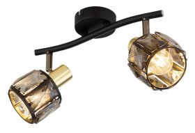 Kryptinis šviestuvas GLOBO Iniana, E14, 2 x 40W, 230V, aukso sp., 280x220x180 mm