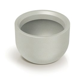 Plastikinis lauko vazonas Molta Round, smėlinės sp., 60 x 60 x 42 cm.