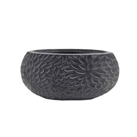 Keraminis lauko vazonas Lunaro II, pilkos sp., 44 x 44 x 26 cm.