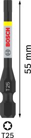 Smūginis sukimo antgalis BOSCH Impact T25, 50 mm, 1 vnt.