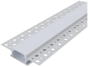 Profilis LED juostoms AVIDE AT-5087, įleidžiamas, glaistomas, dangtelis 28 mm, 52,5 x 13,3 mm, ilgis 1 m
