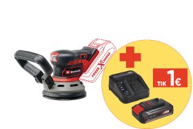 Akumuliatorinis ekscentrinis šlifuoklis EINHELL TP-RS 18/32 Li BL - Solo, 18 V, bešepetėlis variklis, šlifavimo pado skersmuo 125 mm, be akumuliatorių ir kroviklio