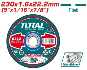 Abrazyvinis metalo pjovimo diskas TOTAL, 230x1,6x22 mm, TAC2162301