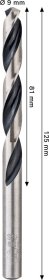 Grąžtas metalui BOSCH HSS (PointTeQ), cilindrinis kotas, 9 mm, 1 vnt.