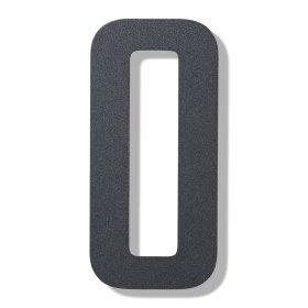Namo numeris 0, 150 mm, antracito sp, nerūdijantis plienas