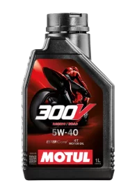 Variklių alyva MOTUL 300V Fl Road Racing 5W40 4T, moto technikai, keturtakčių variklių, sintetinė, benzininiams varikliams, 1L, (104112)