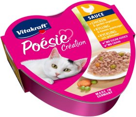 Konservuotas kačių ėdalas VITAKRAFT POESIE CREATION, su vištiena ir daržovėmis, 85g