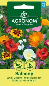 Gėlių sėklos, AGRONOM gėlių mišinys BALCONY, 1 g.