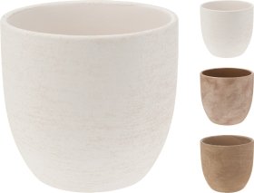 Kambarinis keraminis vazonas, 3 skirtingos sp., 13,5 x 12,5 cm