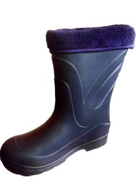 Guminiai batai EVA, 39/40 dydis, mėlyna spalva, aukštis 28 cm, pašiltinti, moteriški
