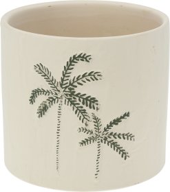 Kambarinis keraminis vazonas Palmės, smėlio sp., 20 x 20 x 17,5 cm.