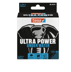 Juosta TESA 56491 Ultra Power, atspari vandeniui, juoda, 1,5m x 50mm