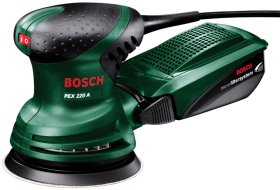 Elektrinis ekscentrinis šlifuoklis BOSCH Green PEX 220 A, galia 220 W, šlifavimo disko skresmuo 125 mm