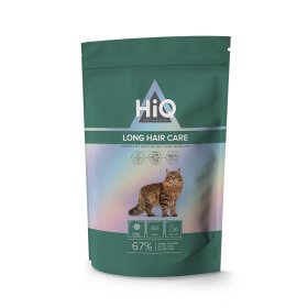 Sausas ėdalas katėms HIQ Long Hair, suaugusioms ilgais plaukais katėms, su paukštiena, 400 g